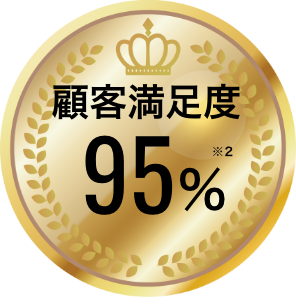 顧客満足度95%